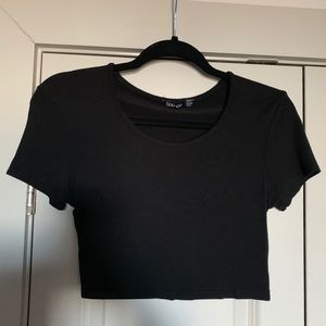 Boohoo Black Crop Top
